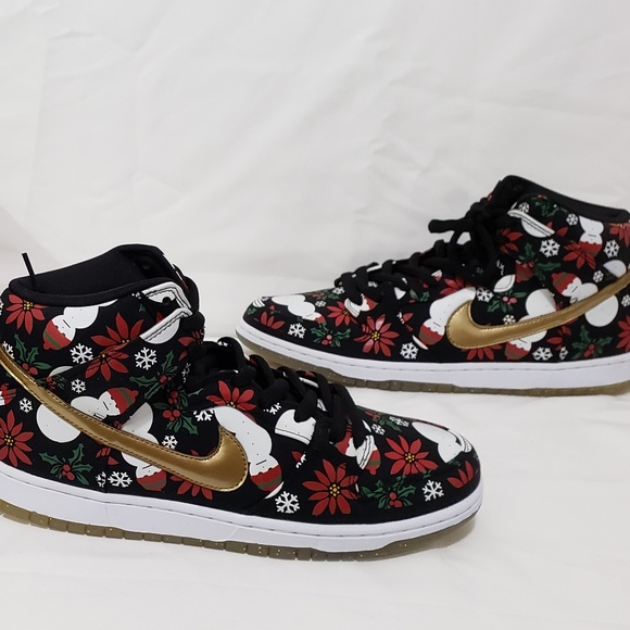 nike sb dunk high ugly christmas sweater